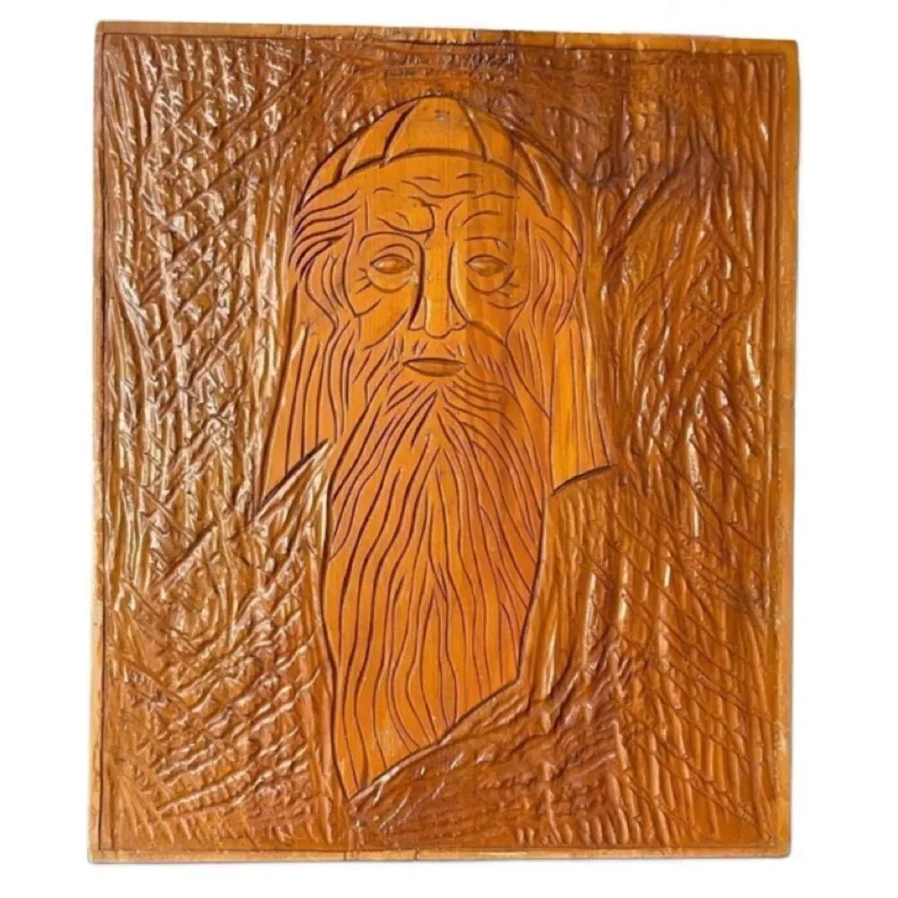 Hand Carved Original Artwork Made of Solid Oak Wood